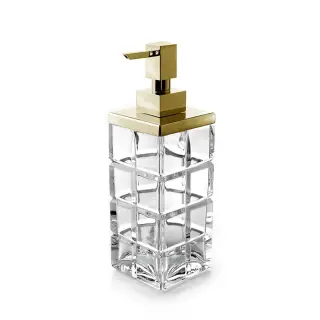 3SC Palace Дозатор для жидкого мыла, настольный, хрустальная колба Ambro, цвет: золото Lucido PA01DAAMGD