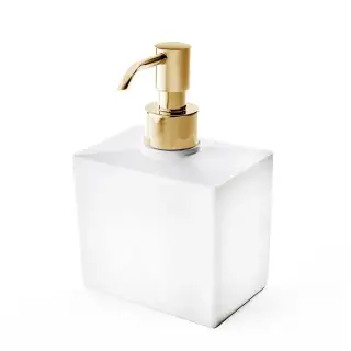 3SC Mood White Дозатор для жидкого мыла настольный, композитный, цвет: золото MW01DAGD