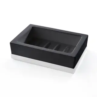 3SC MooD Deluxe Мыльница с композитной чашей Solid Surface, настольная, цвет: белый MDN01ABO