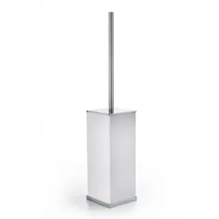 3SC MooD Deluxe White Ершик для унитаза напольный с латунной колбой, цвет: хром/белый MDW17ASL