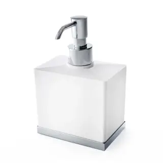 3SC Mood Deluxe White Дозатор для жидкого мыла, настольный, композитная колба, цвет: хром MDW01DASL