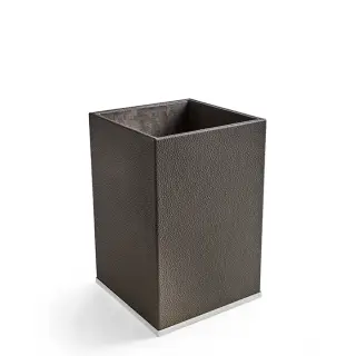 3SC Milano Ведро 20х20хh30см, цвет коричневая эко-кожа белый матовый ML65ABO