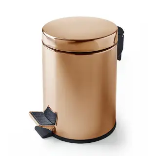 3SC Metal TonDa Ведро 5 л. 22,5x30,5xh33,5 см, с крышкой и механ., цвет oro rosa opaco MET65AGDRM