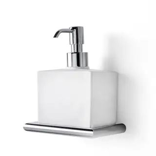 3SC Guy Дозатор для жидкого мыла, подвесной, композит Solid Surface, цвет: хром GU01DASL