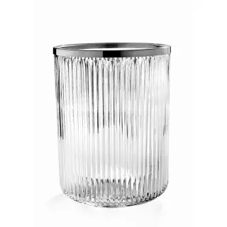 3SC Elegance Ведро, без крышки, 20хh28х20 см, цвет прозрачный хрусталь хром EL65ACRSL