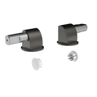 Gessi Петли плавного закрывания сиденья унитаза и пробки для отв., цвет: black metal brushed PVD 37584#707