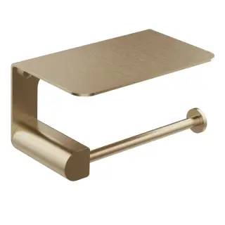 Gessi Rilievo Держатель туалетной бумаги с полочкой цвет: warm bronze brushed PVD 59449#726