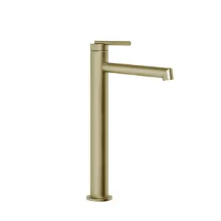 Gessi Ingranaggio Смеситель для накл раковины с изливом 17,4 см, без дон к, цвет: brushed brass PVD 63506#727
