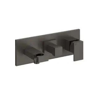 Gessi Rettangolo Встраиваемый смеситель подводом воды, цвет: black metal brushed PVD 44911#707