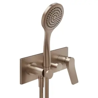 Gessi Rilievo Внешние части для встраиваемого однорычажного смесителя, цвет: copper brushed PVD 59141#708