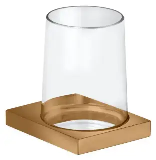 Keuco Edition 11 Держатель стакана, подвесной, в комплекте со стаканом, цвет: бронза 11150 039000