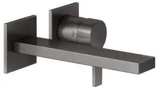 Keuco Edition 11 Смеситель для раковины рычаж., 2 потреб., излив 18,7см, встр., цвет:титан черный 51116 350200