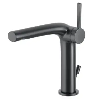 Keuco Edition 400 Смеситель для раковины рычажный 150, с д/к и гарнитуром слива, цвет:хром черный 51502 130000