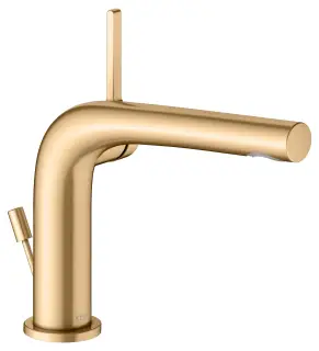 Keuco Edition 400 Смеситель для раковины рычажный 120, с д/к и гарнитуром для слива, цвет: латунь 51504 250002