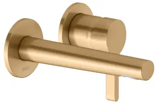 Keuco Edition 400 Смеситель для раковины рычаж., на 2 потреб., излив 18,7 см, встр., цвет: латунь 51516 250201