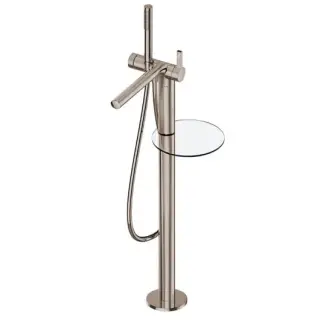 Keuco Edition 400 Смеситель для ванны, напольный, ручной душ, шланг, излив 81,7 см, цвет: никель 51527 050100