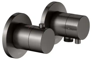 Keuco Edition 400 Смеситель для душа термостат., 2 потреб., встр., внешняя часть, цвет: титан черный 51553 351121