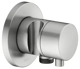 Keuco Ixmo Запорный вентиль с выпуском для шланга и держателем, внешняя часть, цвет: нерж. сталь 59541 211201