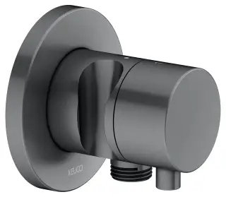 Keuco Ixmo Вентиль-перекл. 2 потреб. DN15, внеш. часть, с выводом шланга и держ., цвет: хром черный 59556 131201