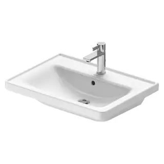 Duravit D-Neo Раковина накладная 65x48x16.5h см, с переливом, цвет: белый глянцевый 2367650000