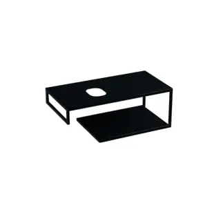 Kerasan Louise Консоль под раковину 100x50 см, подвесная с полкой, цвет: Nero matt 9322k1