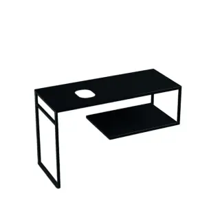Kerasan Louise Консоль под раковину 120x50 см, напольная с полкой, цвет: Nero matt 9332k3