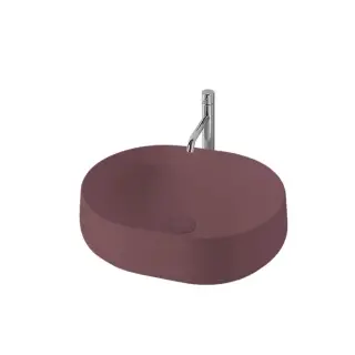 Kerasan F10 Раковина чаша 56x44x15,5h см без перелива и отверстия под смеситель, цвет: Borgogna matt 460575