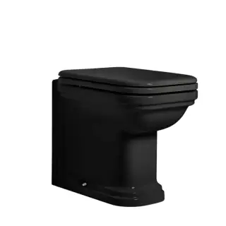 Kerasan Waldorf Унитаз приставной 55x37 см, выпуск пристенный, цвет: Nero lucido 411804 Nero lucido