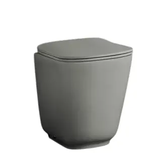 Kerasan Tribeca Унитаз приставной 55x35 см безободковый, с креплением, без крышки, цвет: Grigio matt 511859