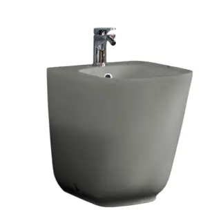 Kerasan Tribeca Биде напольное 35x55 см, с 1 отверстием под смеситель и креп., цвет: Grigio matt 512059 Grigio matt