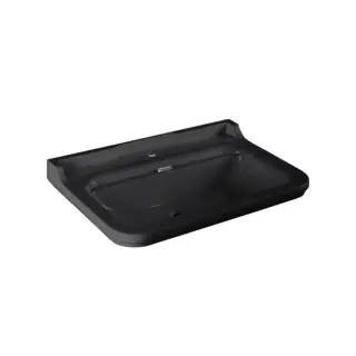 Kerasan Waldorf Раковина подвес. 80x55 см, с 1 отвер. под смес., с заглуш., цвет: Nero lucido/Cromo 4141K4nero/cr*1