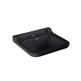 Kerasan Waldorf Раковина подвес. 60x55 см, с 1 отвер. под смес., с заглуш., цвет: Nero lucido/Cromo 4140K4 nero/cr *1