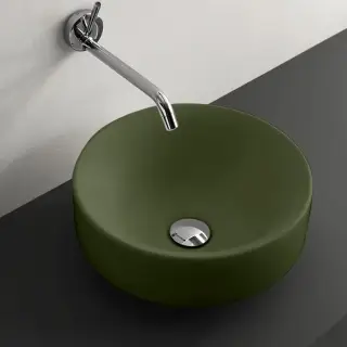 Kerasan Cento Раковина чаша d45x18h см, без перелива, цвет: Verde matt 355711 Verde muschio *0