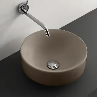 Kerasan Cento Раковина чаша d45x18h см, без перелива, цвет: Nocciola matt 355781 Nocciola *0