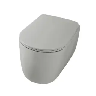 Kerasan Nolita Унитаз подвесной 55x35 см, безободковый, смыв торнадо, цвет: Grigio matt 531559