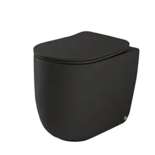 Kerasan Nolita Унитаз приставной 55x35 см, безодобковый, смыв торнадо, цвет: Nero matt 531931