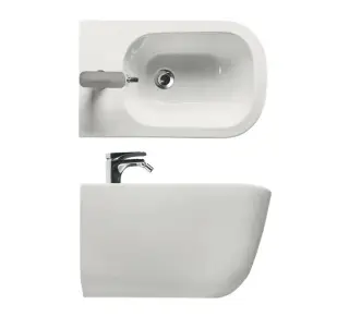 Kerasan Tribeca Биде подвесное, с 1 отверстием под смеситель и переливом, цвет: Bianco matt 512530