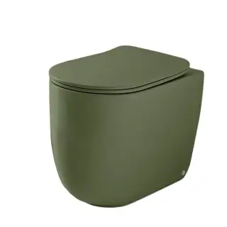 Kerasan Nolita Унитаз приставной 55x35 см, безодобковый, смыв торнадо, цвет: Verde matt 531911