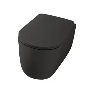 Kerasan Nolita Унитаз подвесной 55x35 см, безободковый, смыв торнадо, цвет: Nero matt 531531