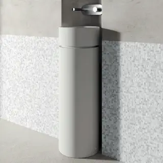 Kerasan Oke Пьедестал для раковины с креплением WB5N, слив в пол, цвет: Bianco matt 557230