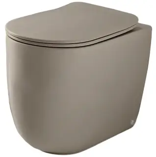 Kerasan Nolita Унитаз приставной 55x35 см, безободковый, с крепл., без сиденья, цвет: Nocciola matt 531981