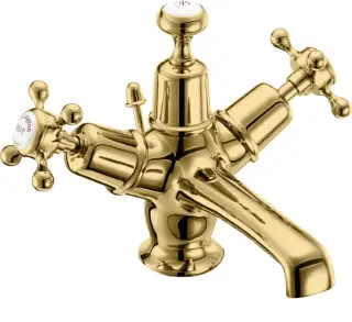 Burlington Claremont Ручка-крестик для смесителя, цвет: золото глянцевое T1 GOLD