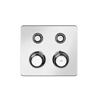 Gessi Hi-Fi Eclectic Термостат для ванны встраиваемый на 2 потребителя, внешняя часть, цвет: chrome 65232#031