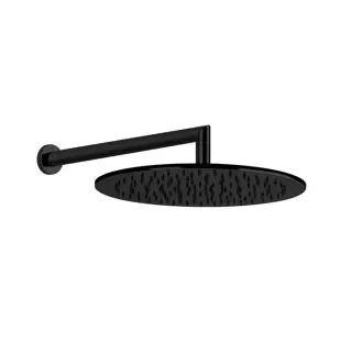 Gessi Emporio Shower Верхний душ 30 см 1 вид струи, кронштейн настенный 34,7 см, цвет: matte black 47372#299