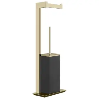 Gessi Inverso/Rettangolo Стойка напольная - ершик, держатель бумаги, цвет: brushed brass PVD 20934#727