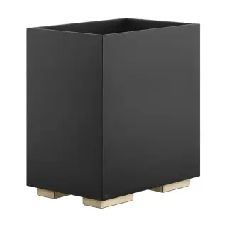 Gessi Inverso/Rettangolo Корзина для мусора без крышки напольная, черная, цвет: brushed brass PVD 20991#727