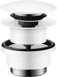 Axor Донный клапан Push-Open для раковины и биде, универсальный, латунь, цвет: матовый белый 51300700