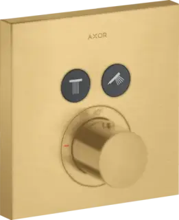 Axor Shower Select Термостат для душа встраиваемый на 2 потребителя, цвет: шлифованное золото 36715250