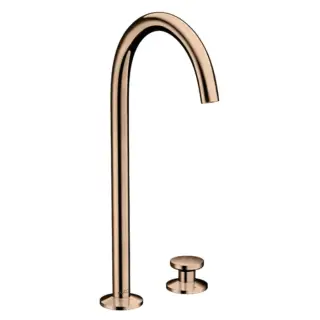 Axor One Смеситель для раковины высокий на 2 отверстие с д/к, цвет: полированное розовое золото 48060300