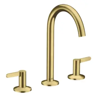 Axor One Смеситель для раковины на 3 отверстия с донным клапаном, цвет: шлифованная латунь 48050950